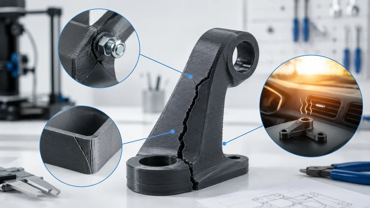Почему лопается деталь из PLA: 3 причины и как их избежать